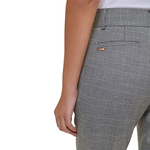 Tommy Hilfiger Glen Plaid Sutton Bootcut Pants Black/Ivory 10