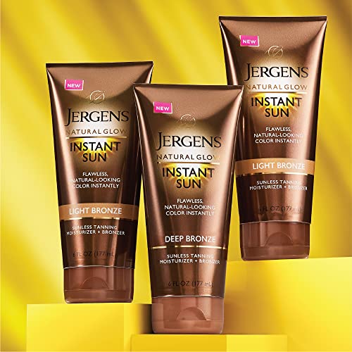 Jergens Natural Glow Instant Tanning Moisturizer, Deep Bronze, 6 fl oz