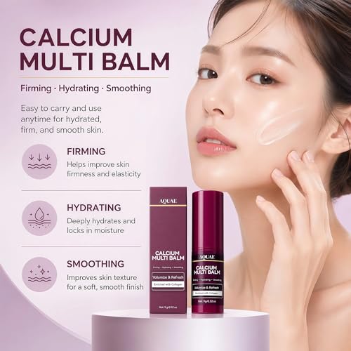 Aquae Calcium Multi Balm Stick for Face, Eyes, Lips & Neck – Moisturizing Collagen Balm Stick with Vitamin D & Shea Butter – Hydrating Skin Care Stick for Dryness & Smooth Look, All Skin Types