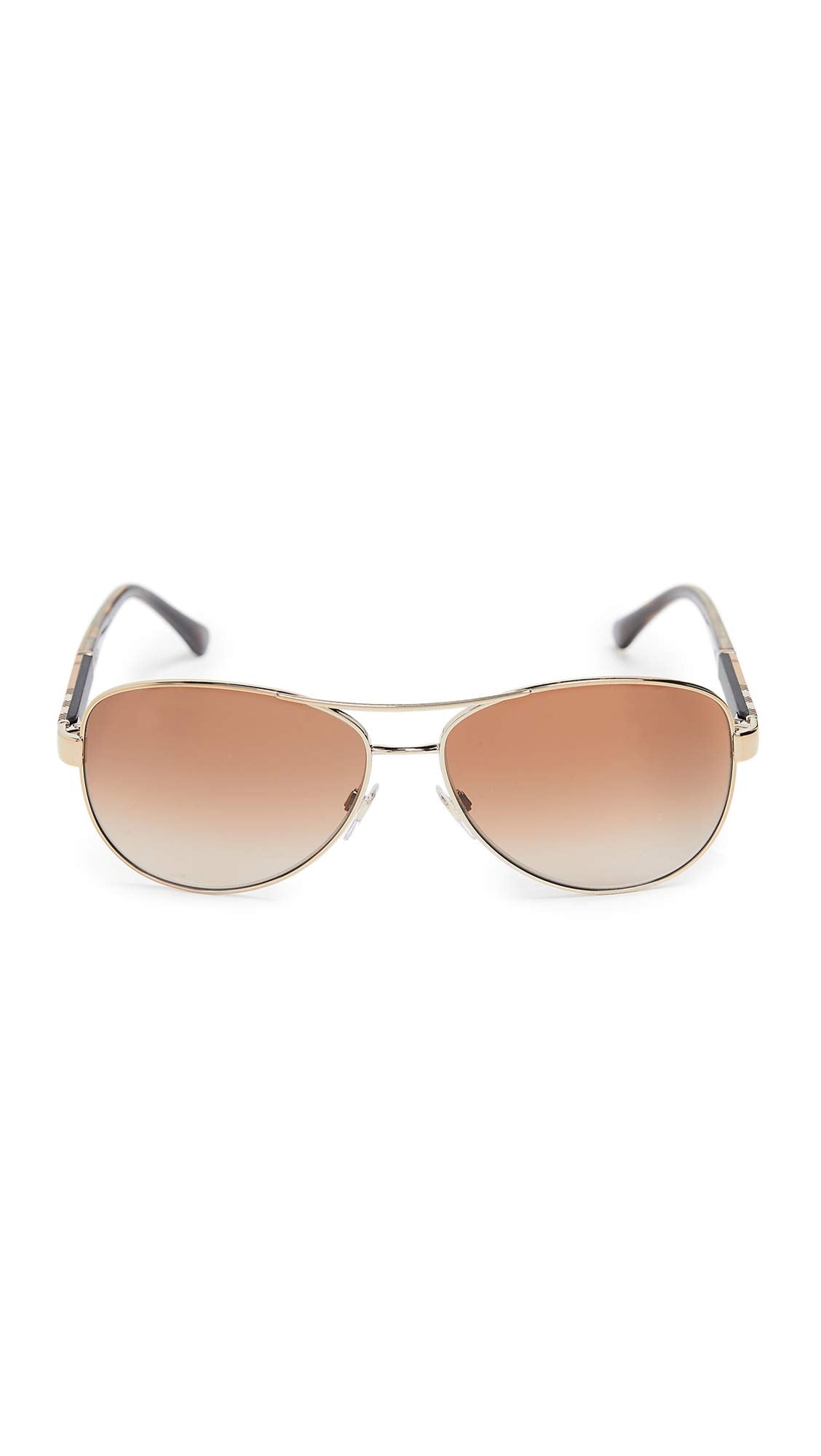 Burberry BE3080 - 114513 Sunglasses LIGHT GOLD W/ BROWN GRADIENT Lens 59mm