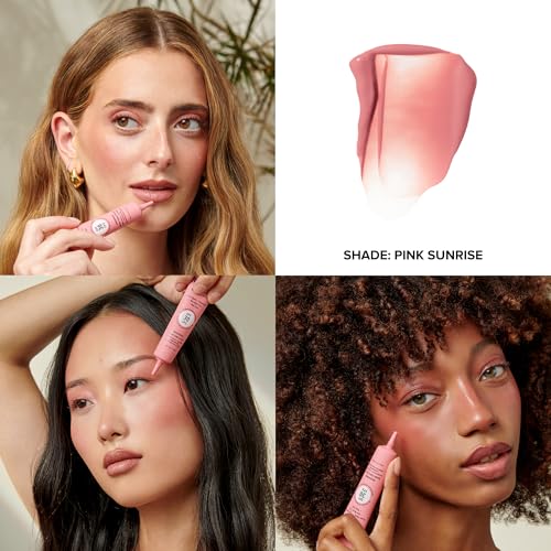 Nudestix Nudescreen Blush Tint SPF 30 – Multi-Use Liquid Blush for Cheeks, Eyes & Lips with Mineral Sunscreen | Broad-Spectrum UVA/UVB & Blue Light Protection | Pink Sunrise