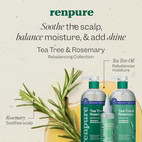 RENPURE Tea Tree & Rosemary Rebalancing In-Shower Scalp Serum 4oz