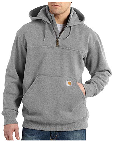 Carhartt Men's Paxton 1/4-Zip Sweatshirt, Heather Gray, Large
