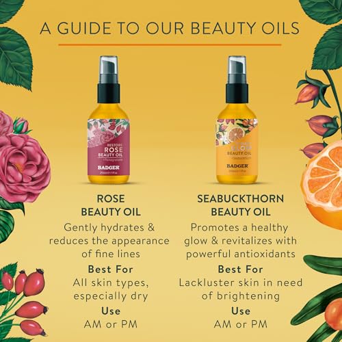 Badger Organic Seabuckthorn Face Oil, 1 FZ