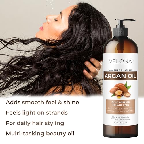 velona Argan Oil - 8 fl oz, Cold Pressed, Unrefined, with Pump