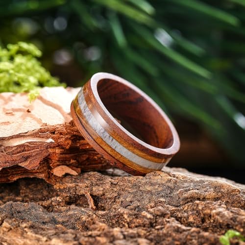 King Will Men Wood Wedding Band 8mm Size 10