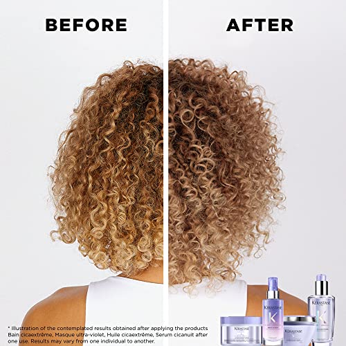KERASTASE Blond Absolu Cicaplasme Serum - Hydrating Leave In Serum For Color Treated Hair, Heat Protects Up To 450°F, Strengthens and Prevents Breakage
