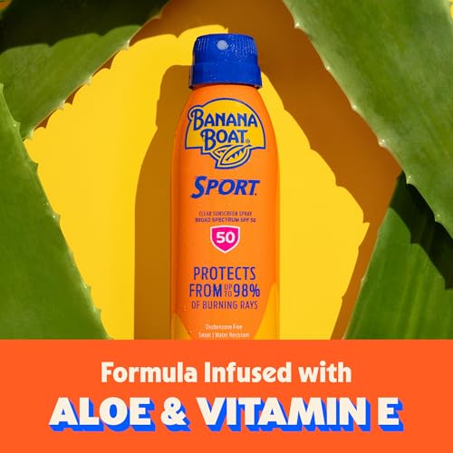 Banana Boat Sport SPF 50 Sunscreen Spray, 6 oz (2 Pack)