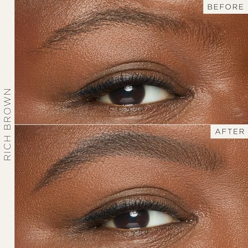 tarte Amazonian clay waterproof brow pencil – Eyebrow Pencil to Shape, Define & Fill with Vitamin E to Nourish Brows, Vegan & Cruelty-Free, full size, rich brown