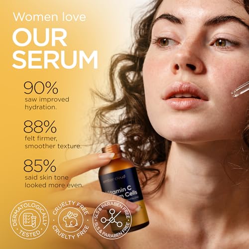 Ember Cloud Vitamin C Serum for Face with Stem Cells & Hyaluronic Acid 1 Oz