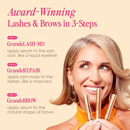 Grande Cosmetics Mini Lash & Brow Lineup Gift Set, 3 Piece Travel Kit