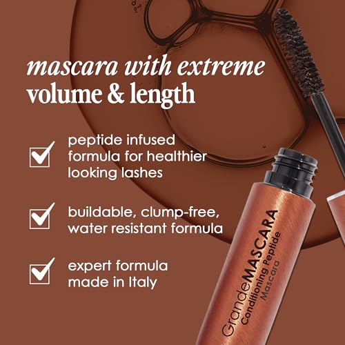 Grande Cosmetics GrandeMASCARA Conditioning Peptide Mascara, Brown, 0.2 oz