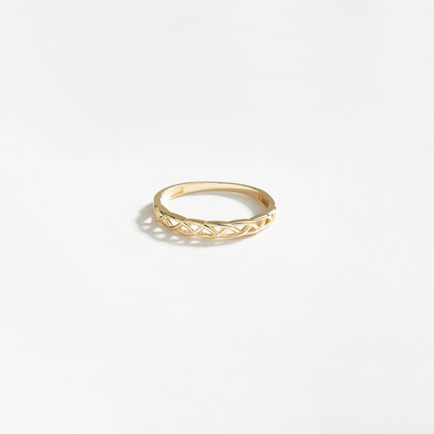 GELIN 14k Solid Gold Stackable Ring for Women - Size 5