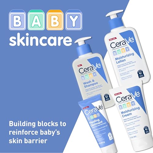 CeraVe Baby 2-in-1 Wash & Shampoo with Vitamin E for Hair & Skin, 16oz