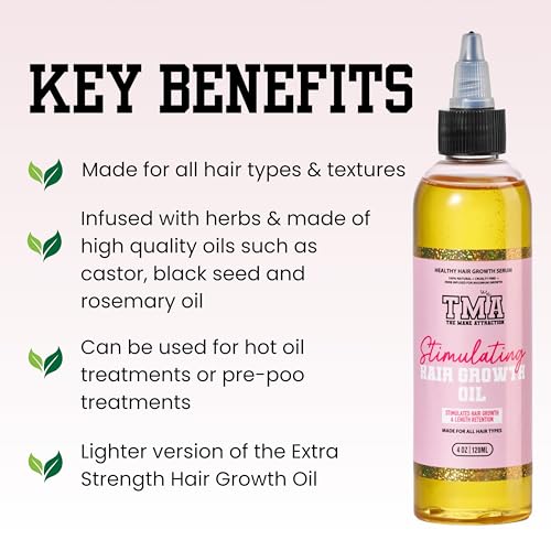 The Mane Attraction Stimulating Hair Growth Oil for All Hair Types 4 Fl Oz