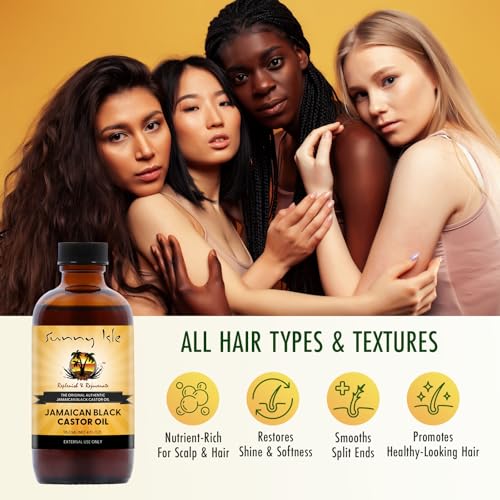Sunny Isle Jamaican Black Castor Oil 4oz, Original, Authentic