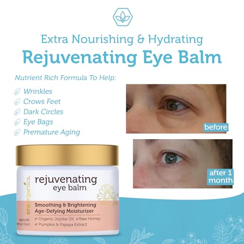 USDA Organic Eye Moisturizer Cream - Under Eye Balm for Puffiness & Lines