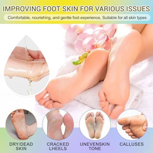 8 Pack Moisturizing Foot Mask,Hydrating Foot Masks for Dry Cracked Feet