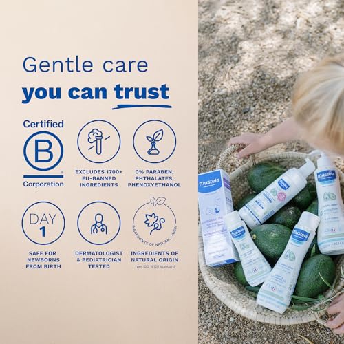 Mustela Newborn Arrival Gift Set - Baby Skincare & Bath Time Essentials - Natural & Plant Based - 5 Items Set