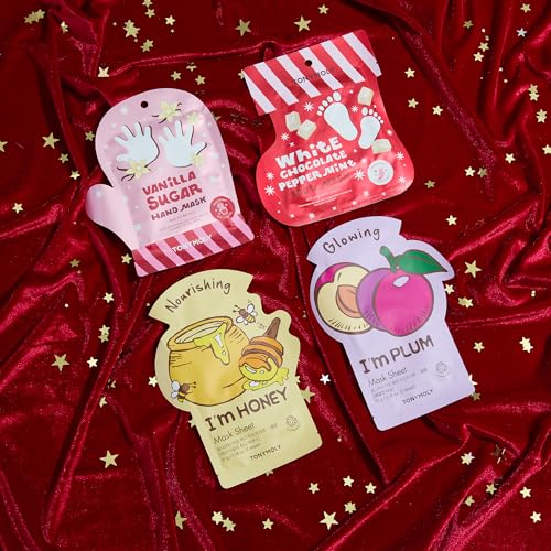 TONYMOLY Head to Toe Mask Set - Face, Hand & Foot Skincare Mask Pack, 4pk