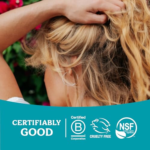 Badger Organic Argan Hair Oil, Restore a Healthy Shine to Dry Brittle Hair, Organic Moroccan Argan Oil Hair Moisturizer/Hair Serum, 2 fl oz Glass Bottle