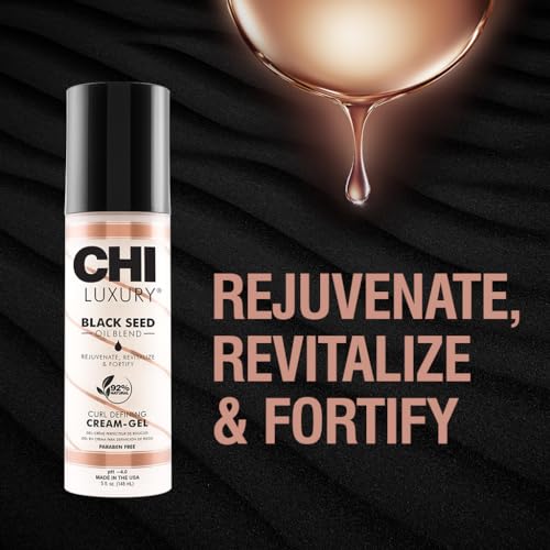 CHI Luxury Black Seed Oil Curl Defining Cream Gel, 5 Fl Oz