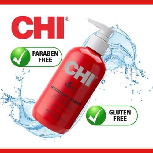 CHI Straight Guard Smoothing Styling Cream, Frizz Control & Hair Smoothness, Lightweight Anti‑Humidity Hair Styling Cream for All Hair Types, 8.5 Oz