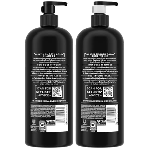 TRESemmé Shampoo and Conditioner Set, Keratin Smooth Color, 28 Oz Ea