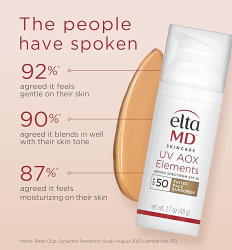 EltaMD UV AOX Elements 100% Mineral Tinted Face Sunscreen SPF 50, 1.7 oz