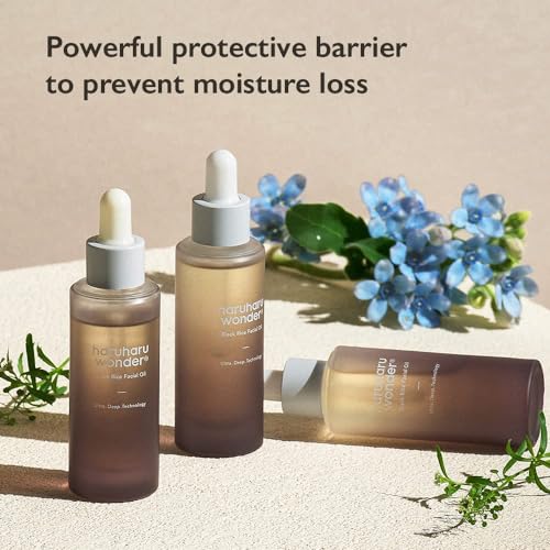 HARUHARU Black Rice Facial Oil, 1.01 fl.oz, Skin Barrier, Vegan
