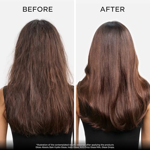 Kerastase Gloss Absolu High-Shine Anti-Frizz Conditioner - Deeply Hydrates & Detangles, Instantly Softens, For Glossy & Bouncy Hair, 8.45 Fl Oz