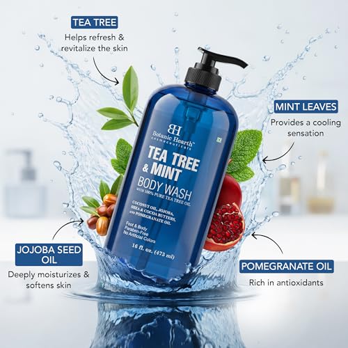 Botanic Hearth Tea Tree & Mint Body Wash With Fresh Scent- 16 fl oz