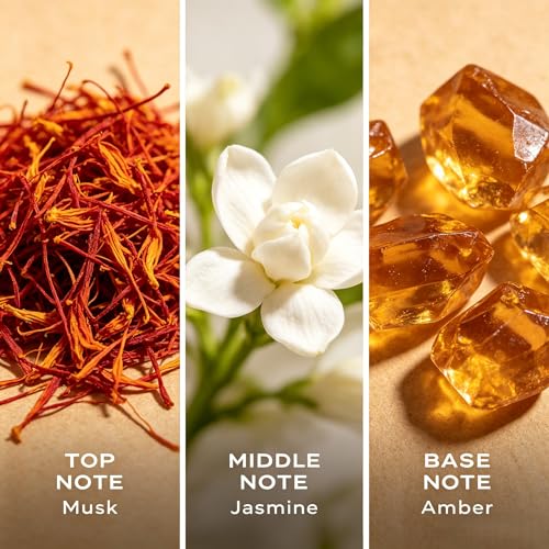 Yowllow- Ambery Saffron- Eau de Parfum- Inspired by Ba.ccarat Rou.ge-1.7 Fl Oz/50ML-Womens Perfume Long Lasting & Pure Fragrance Spray,Vegan & Cruelty-Free