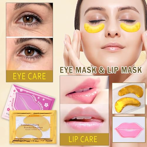 30 Pairs Eye Masks & Lip Masks, Eye Patches Bulk Gifts, Bachelorette Favors