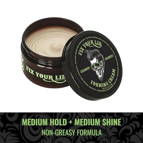 Fix Your Lid Forming Cream for Men, Medium Hold Medium Shine, 3.75 oz