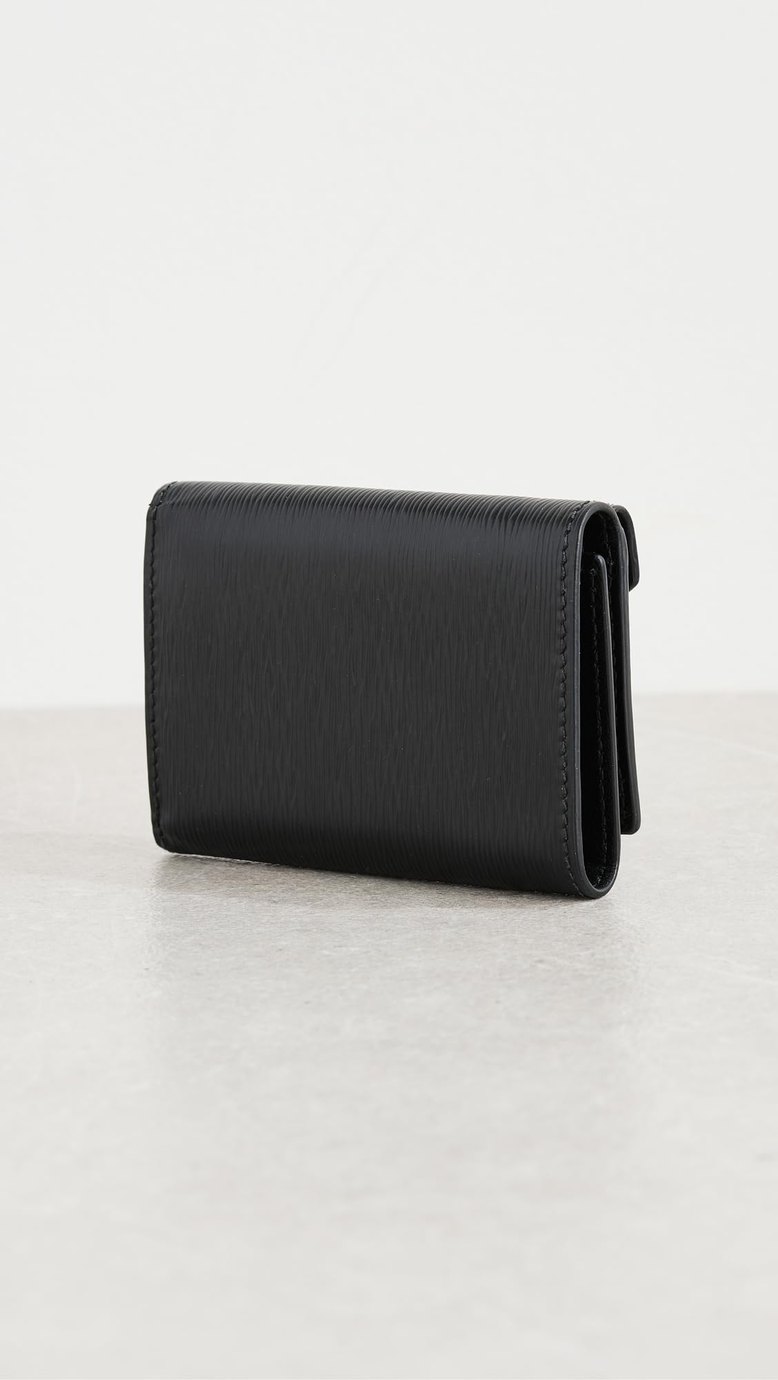 WHAT GOES AROUND COMES AROUND Women's Pre-Loved Prada Black Vitello Move Compact Wallet, Black, One Size