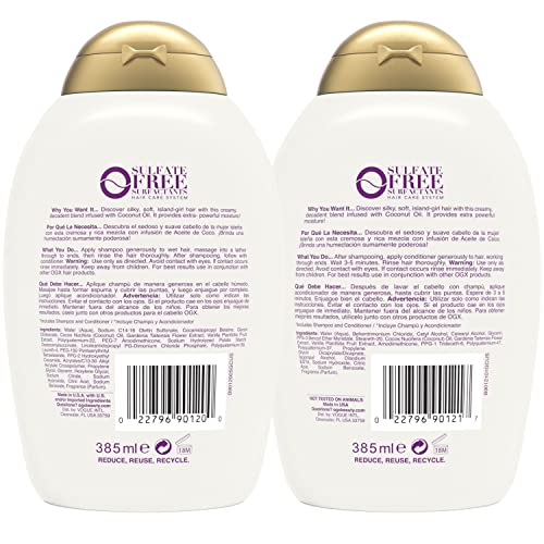 OGX Extra Strength Damage Remedy + Coconut Oil Shampoo & Conditioner Set