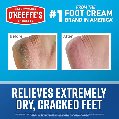 O'Keeffe's Healthy Feet Foot Cream, 3.2 oz Jar, 1-Pack For Extreme Dryness