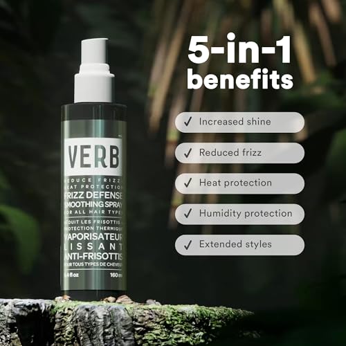 VERB Frizz Defense Smoothing Spray, 5.4 fl oz | Humidity + Heat Protectant