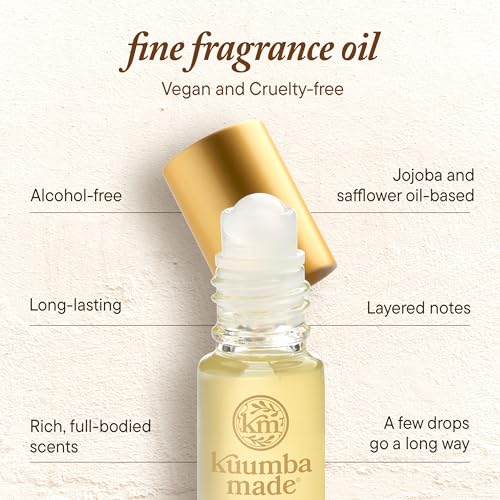 Kuumba Made Vanilla Bean Fragrance Oil Roll-On, Alcohol-Free, 0.15 Fl Oz