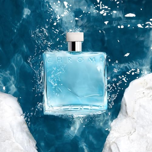 Azzaro Chrome Eau de Toilette — Mens Cologne — Citrus, Aquatic & Woody Fragrance, 1.0 Fl Oz