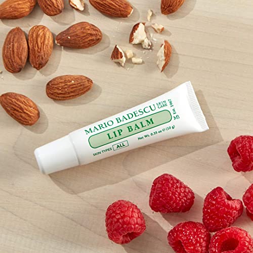 Mario Badescu Moisturizing Original Lip Balm for Dry Cracked Lips, Infused with Coconut Oil and Shea Butter, Ultra-Nourishing Lip Care Moisturizer for Soft, Smooth and Supple Lips, 0.35 Oz