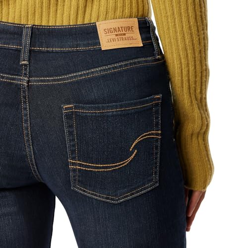 Signature by Levi Strauss & Co. Gold Women's Modern Bootcut Jean, Stormy Sky-waterless, 14 Medium
