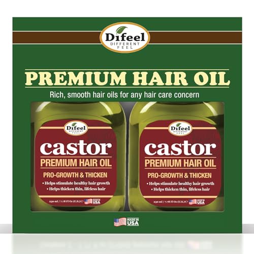 Difeel Pro-Growth & Thicken Premium Castor Hair Oil 7.1 oz. - Deluxe 2-PC Gift Set