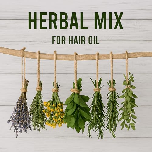 Well's Oil 18 Kinds Herbal Hair Mix Treatment – Natural Dry Herb Blend for Hair & Scalp Care, for DIY Hair Oil Infusion or Rinse, 2.5 oz