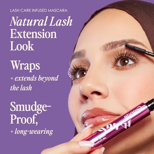 Grande Cosmetics GrandeWRAP Tubing Mascara, Black, Smudge-Proof Wear