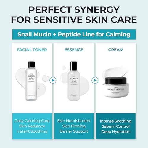 JUMISO Snail Mucin + Peptide Essence Toner for Oily Skin, 6.93 fl oz