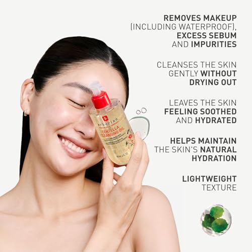 Erborian Cleansing Oil, Gentle Makeup Remover with Centella Asiatica Known for Soothing Properties, Hydrates & Supports Skin Barrier, Korean Skincare