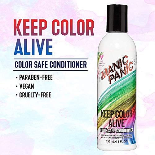 MANIC PANIC Shampoo & Conditioner Set for Color Treated Hair - Extend Color, Moisturize & Volumize - Repair Damaged Hair & Prevent Tangling - Sulfate & Paraben Free, Vegan & Cruelty Free (8oz Bottles)