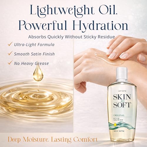 Avon Skin So Soft Original Bath Oil - 16.9 oz - Moisturizing Body Oil